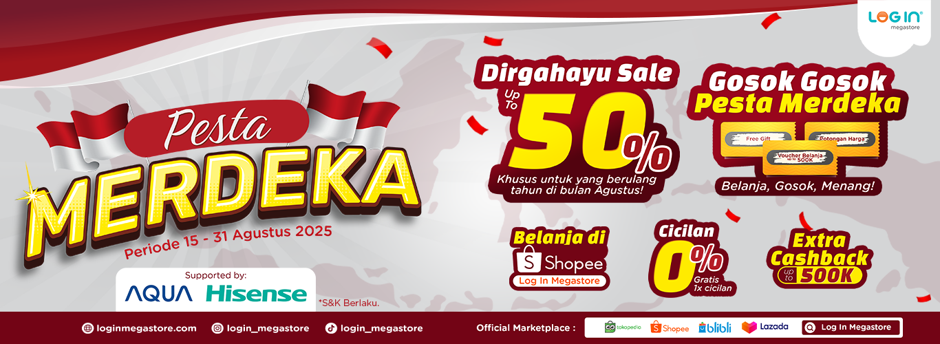 Banner Promo Merdeka Agustus 2025 - Login Megastore
